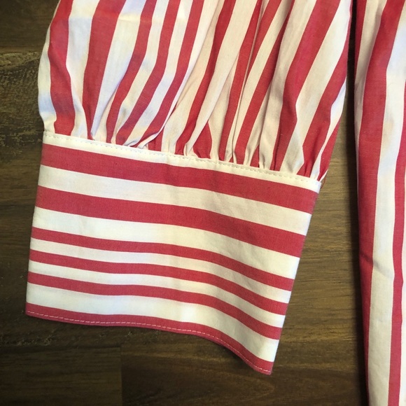 Who What Wear striped off shoulder top - Picture 6 of 7